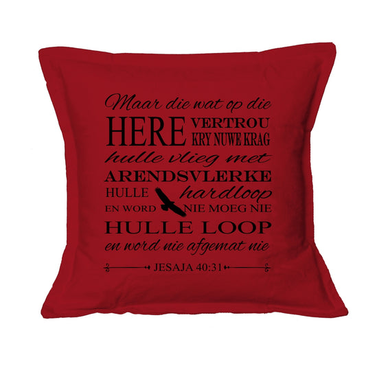 Arendsvlerke - Christian Cushion Cover (Red)