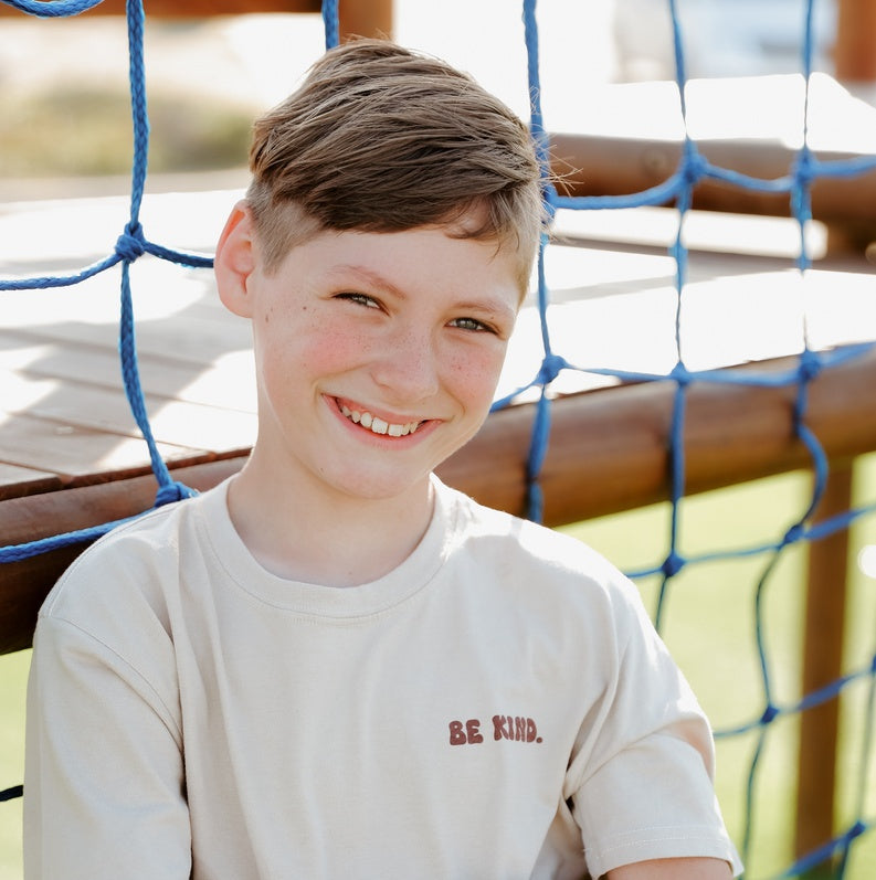 Be Kind – Christian Kids T shirt (Stone)