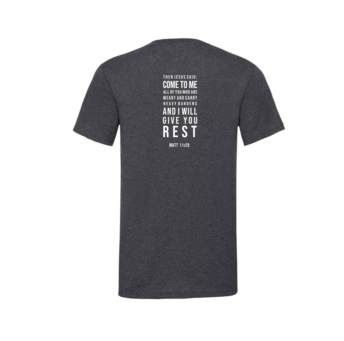 Come as you are – Premium Christian T shirt (Charcoal Melange)