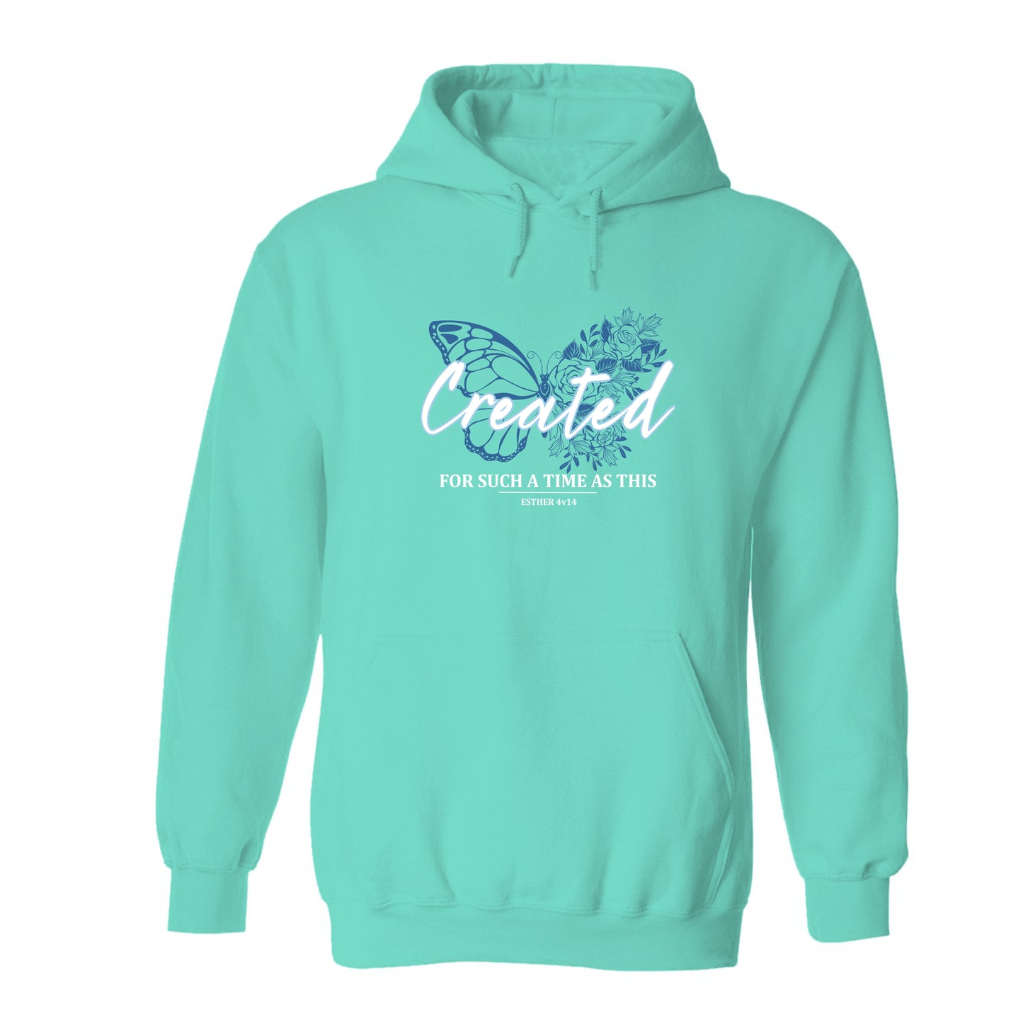Created for such a time as this - Christian Hoodie (Aqua)