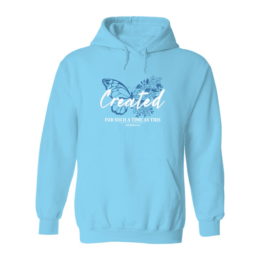 Created for a time - Christian Hoodie (Sky Blue)