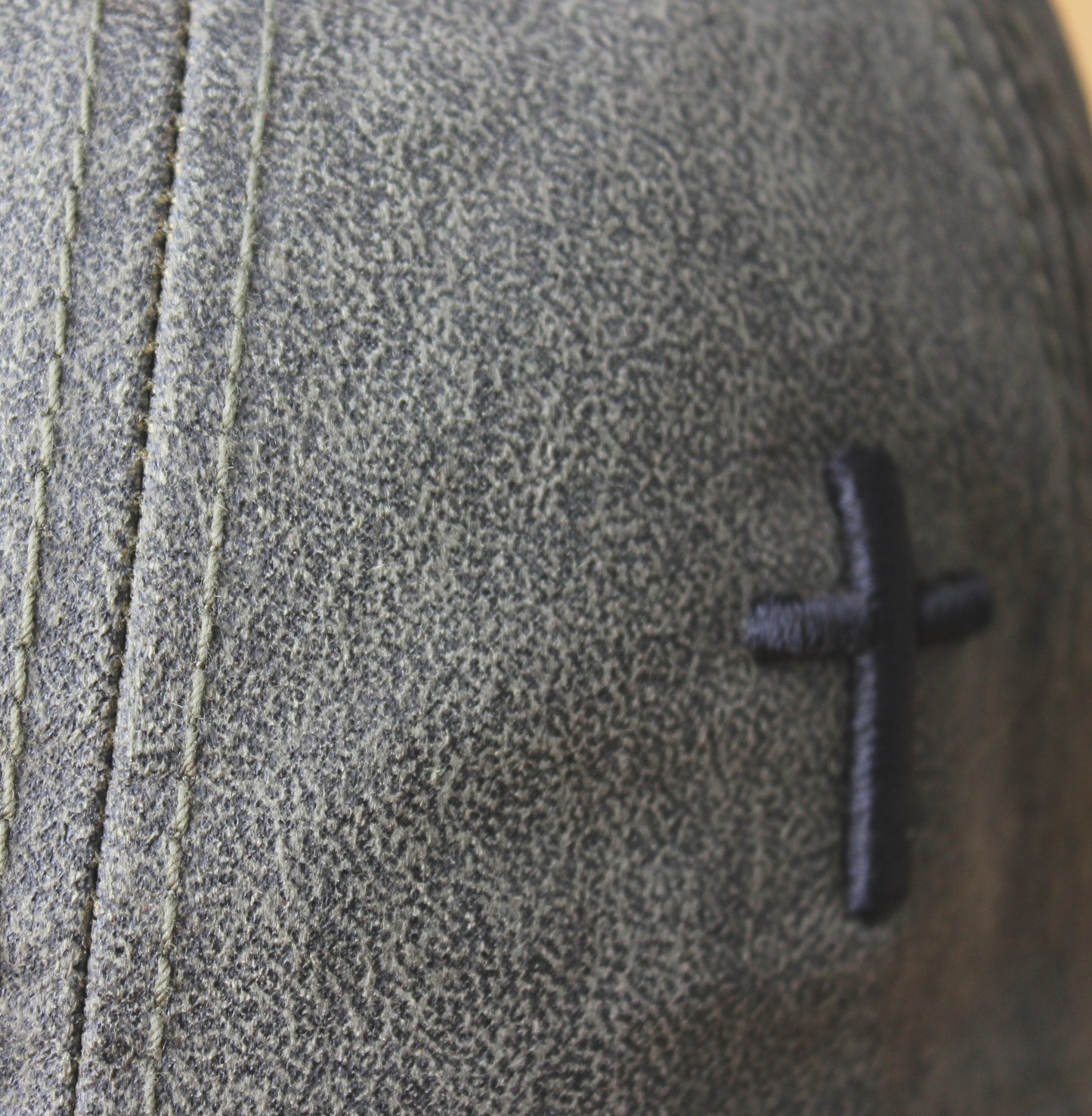 Cross - Christian Cap (Olive Oilskin)