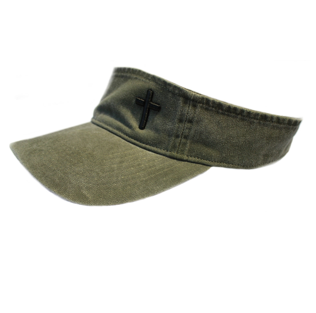 Cross - Christian Visor (Khaki)