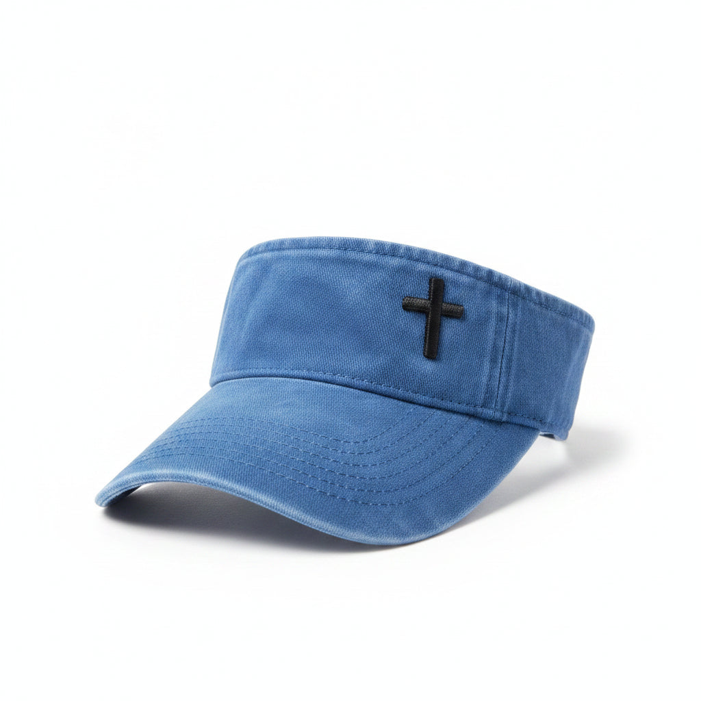 Cross - Christian Visor (Blue)