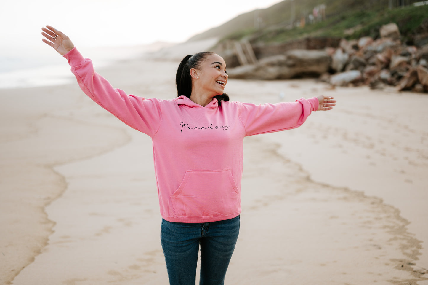 Freedom - Christian Hoodie (Dark Pink)