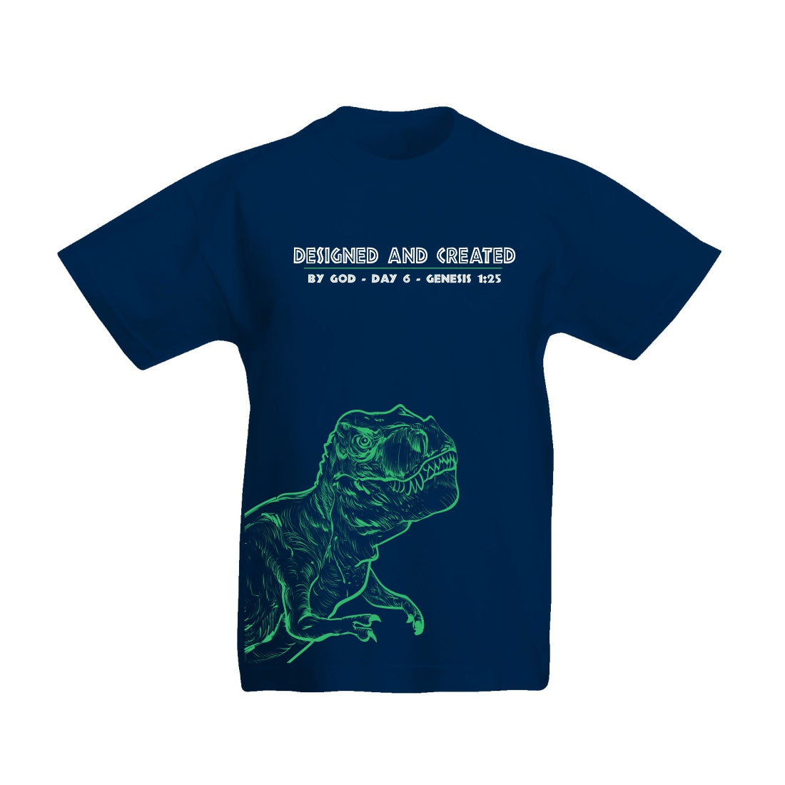 4-5yr, 7-8yr Designed & Created - Christian Kids t-shirt - (Navy)