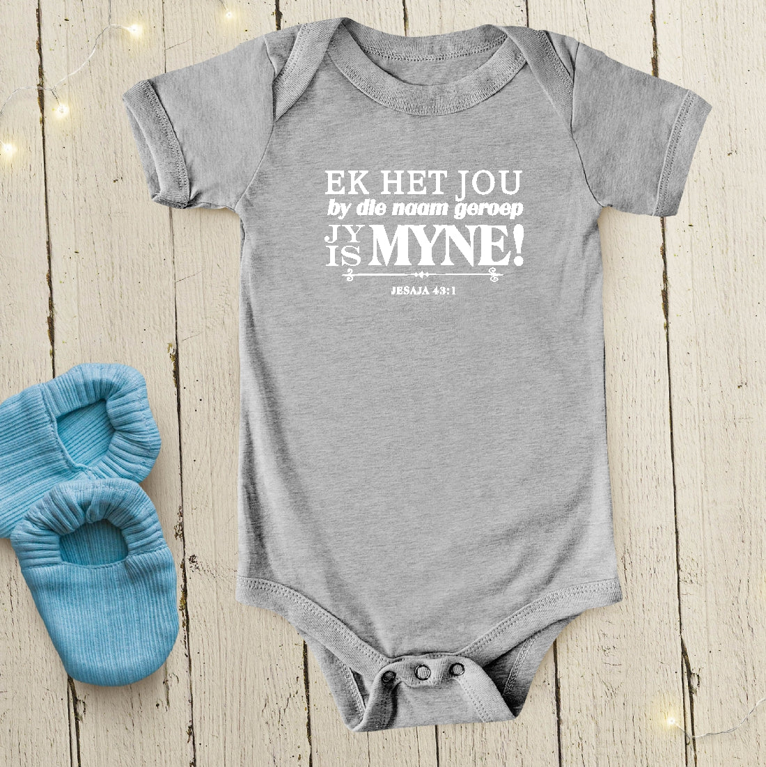 Ek het jou by jou Naam geroep - Christian Onesie (Grey)