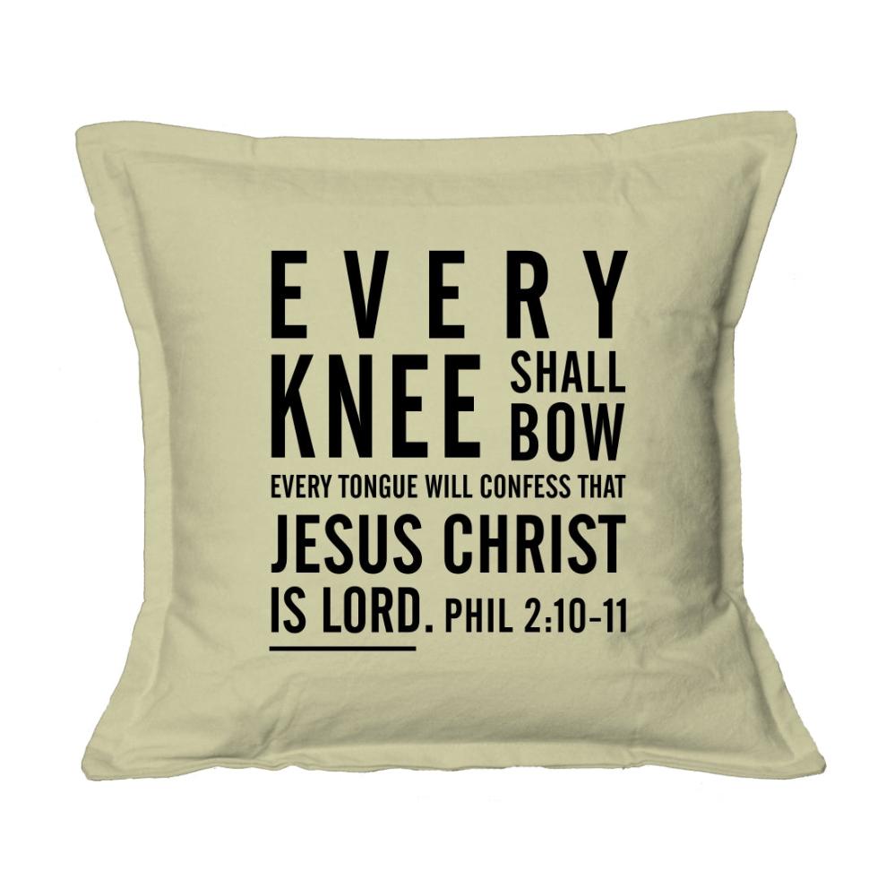 Stone Every-Knee-Shall-Bow-Christian-Cushion-Cover-ITG Clothing- South Africa
