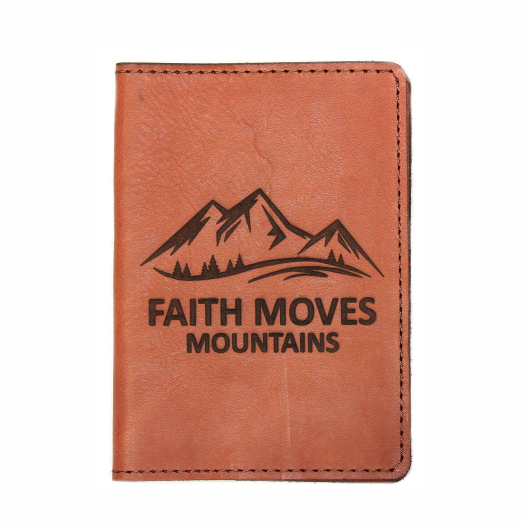 Faith Moves Mountains - Christian Notebook package (Genuine Leather)