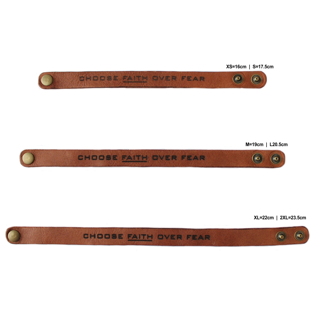 Faith over Fear - Christian Leather Wristband