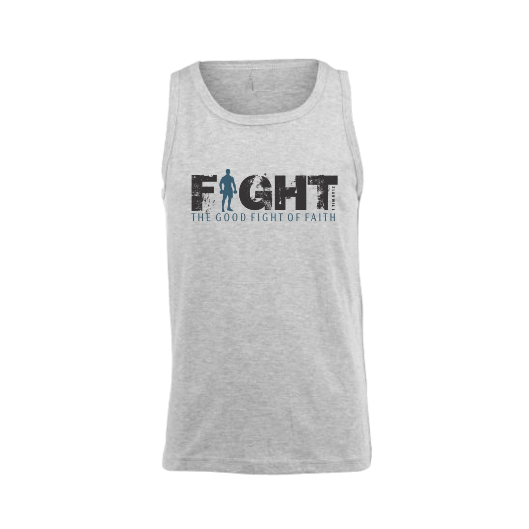 Fight the good Fight - Christian Vest (Grey Melange)