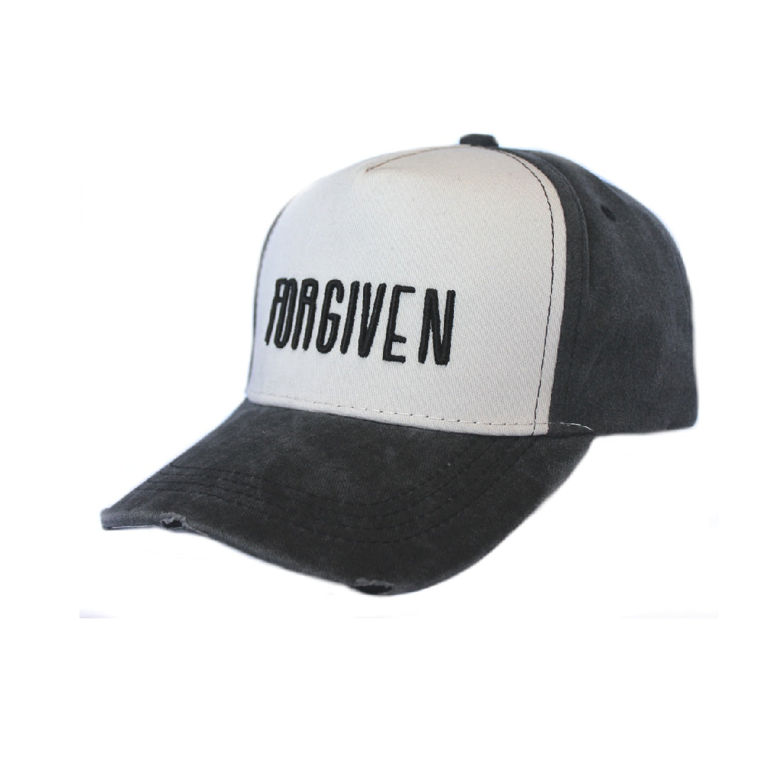 Forgiven -  Christian Cap (Black & Stone)