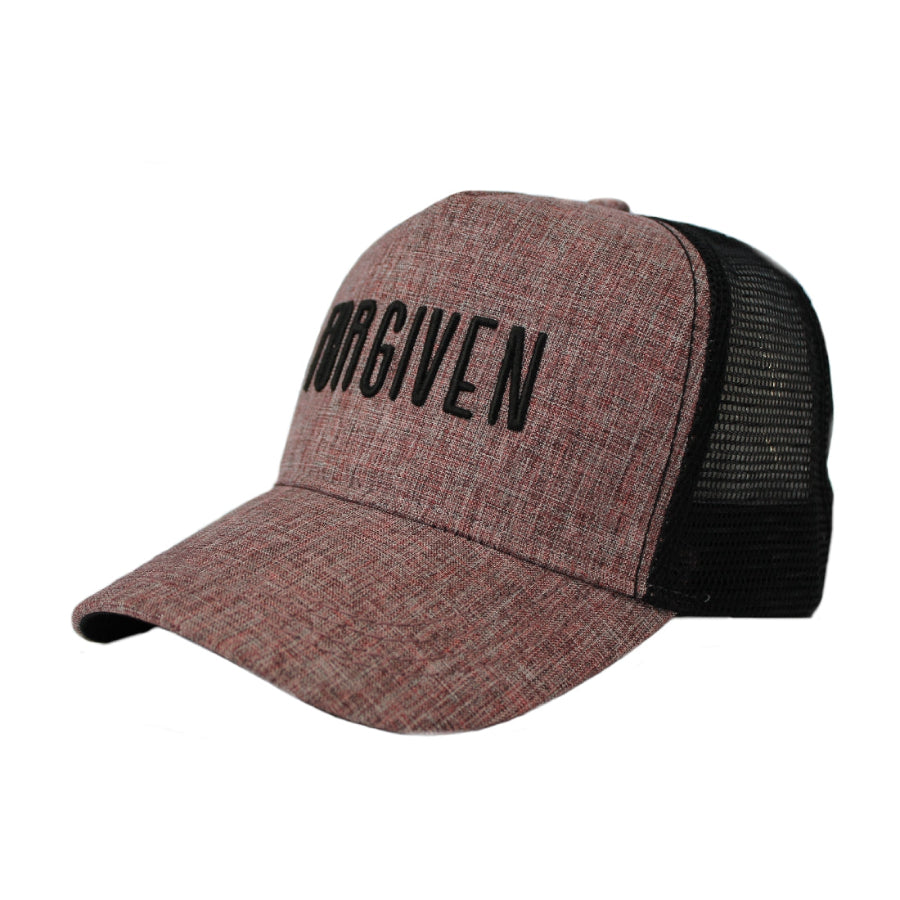 Forgiven-Dusty-Pink-Christian-Trucker-Cap-side