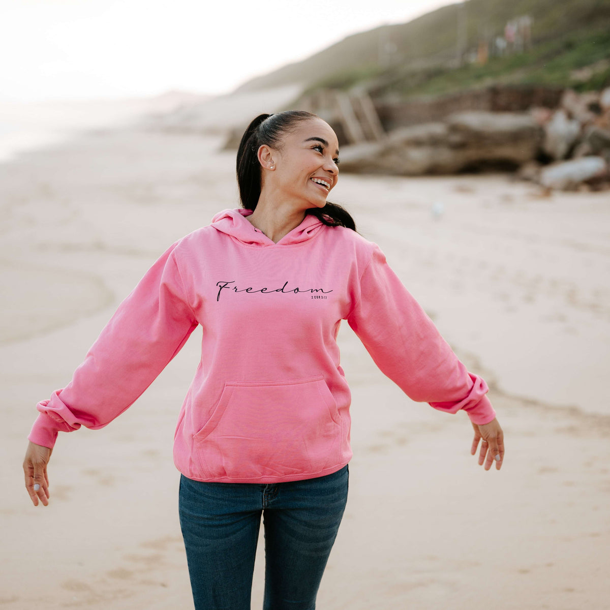 Freedom Pink HoodieSouth-Africa-ITG-Clothing 2
