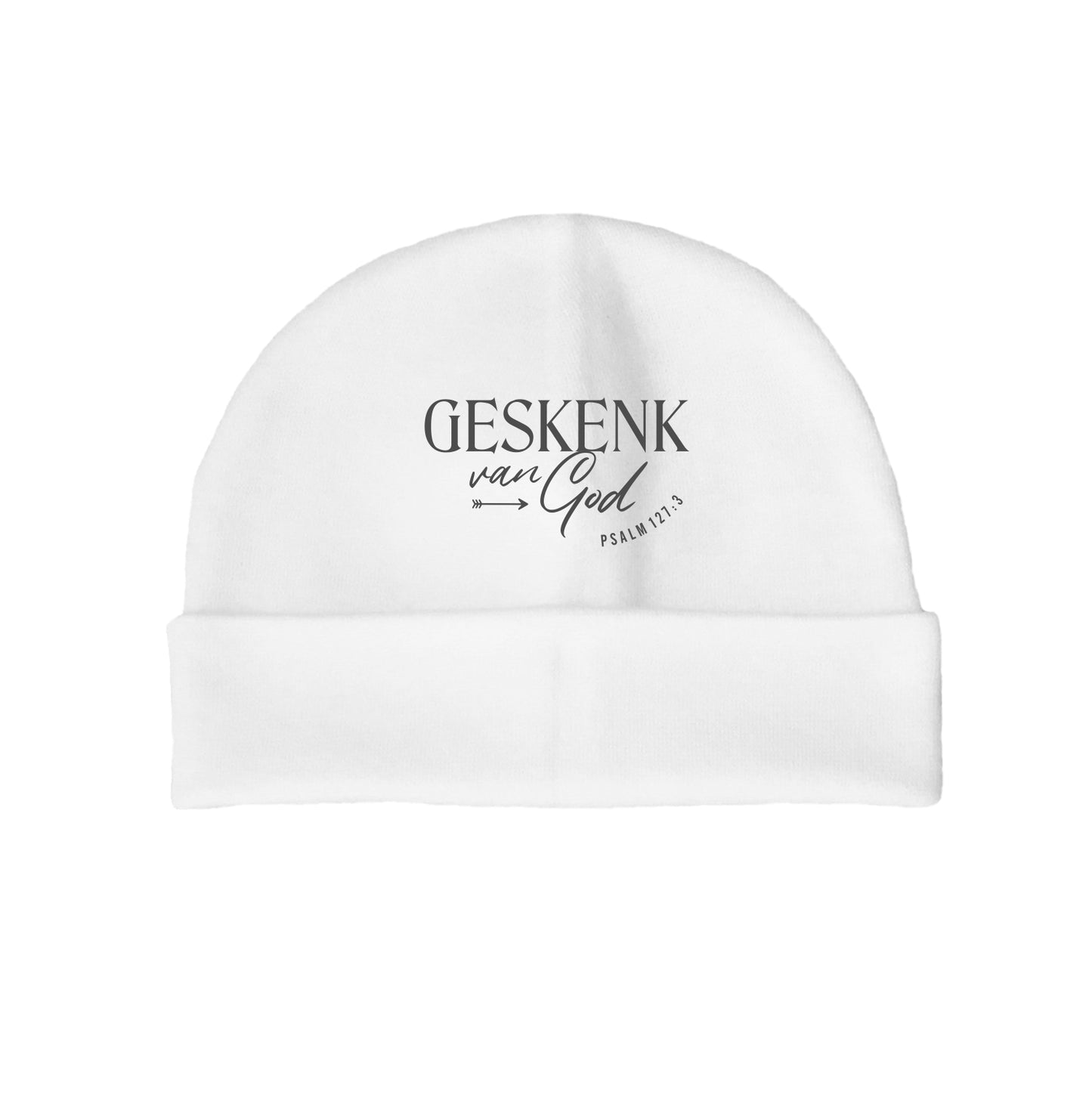 Geskenk van God - Christian Baby Beanie (White)