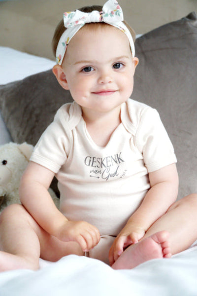 Geskenk_van_God_-_Christian_baby_Onesie-_beige_South_Africa ITG Clothing