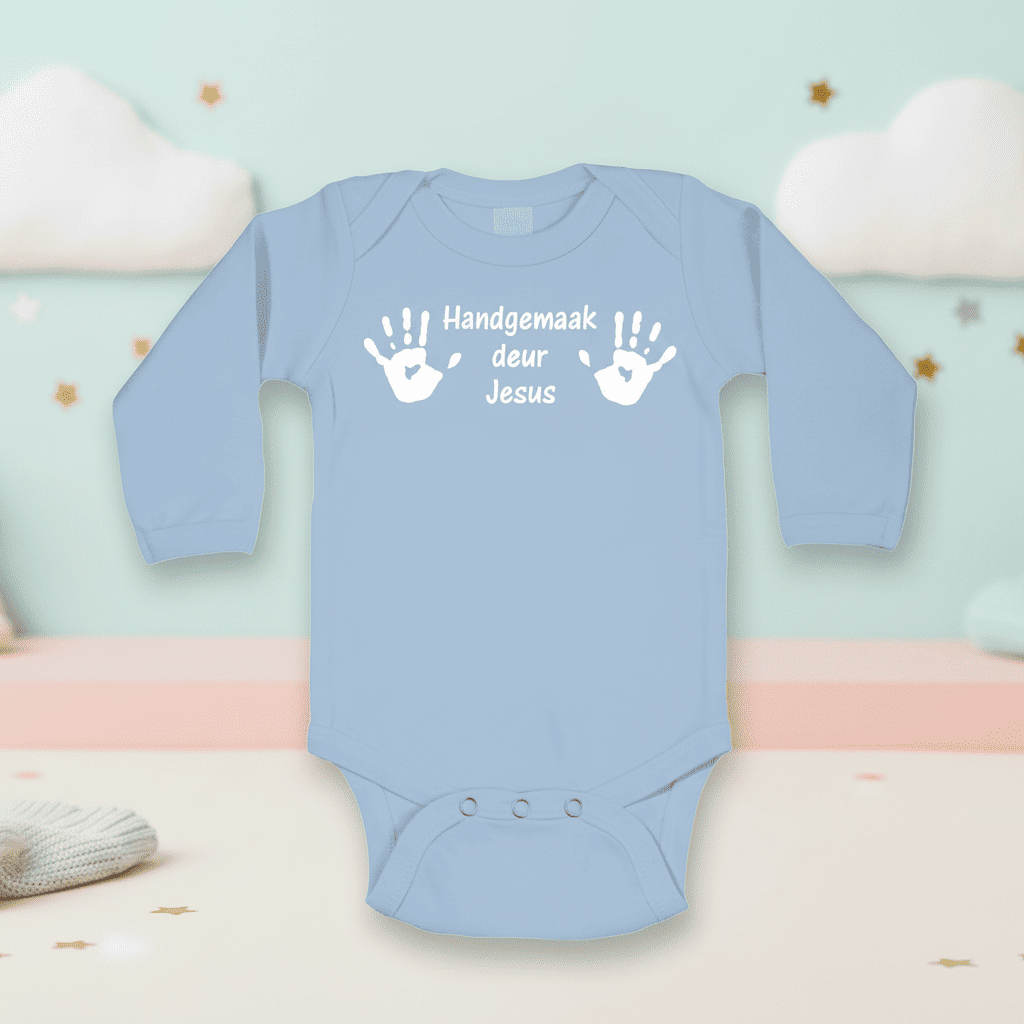 Handgemaak - Christian Baby Onesie (Blue LS)