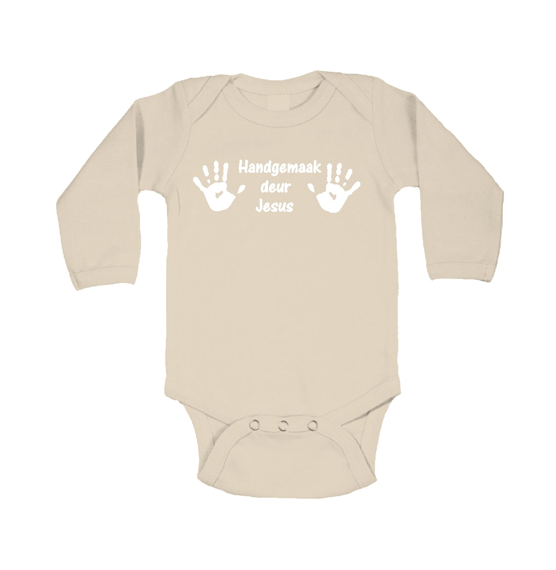 Handgemaakdeur Jesus-Christian Baby Onesie_Beige - South Africa