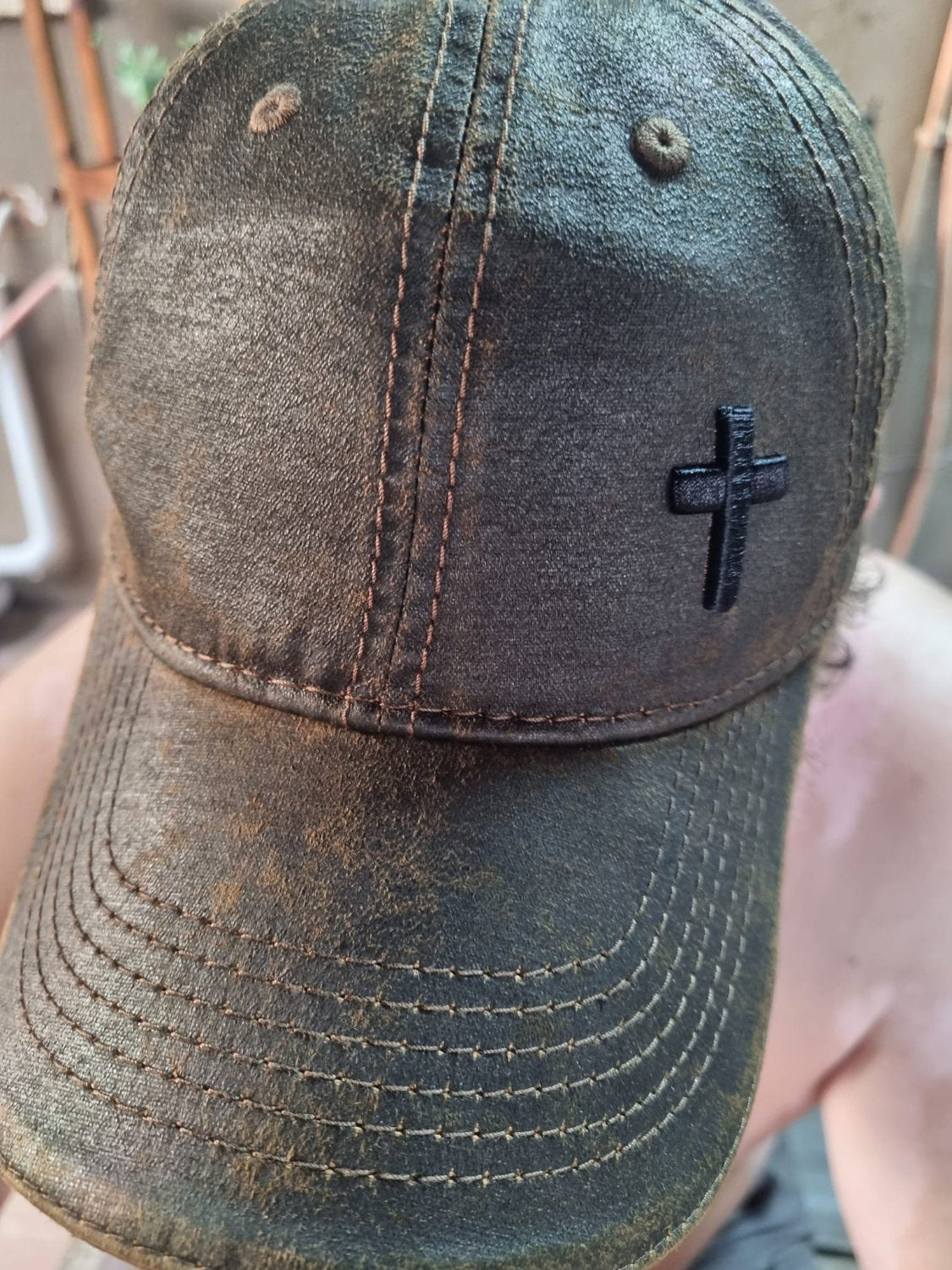 Happy Customer - Brown Oilskin Cross Cap - ITG Clothing South Africa1