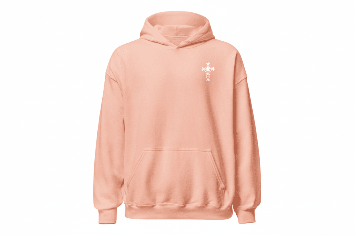 He has made everything beautiful - Christian Hoodie (Peach)
