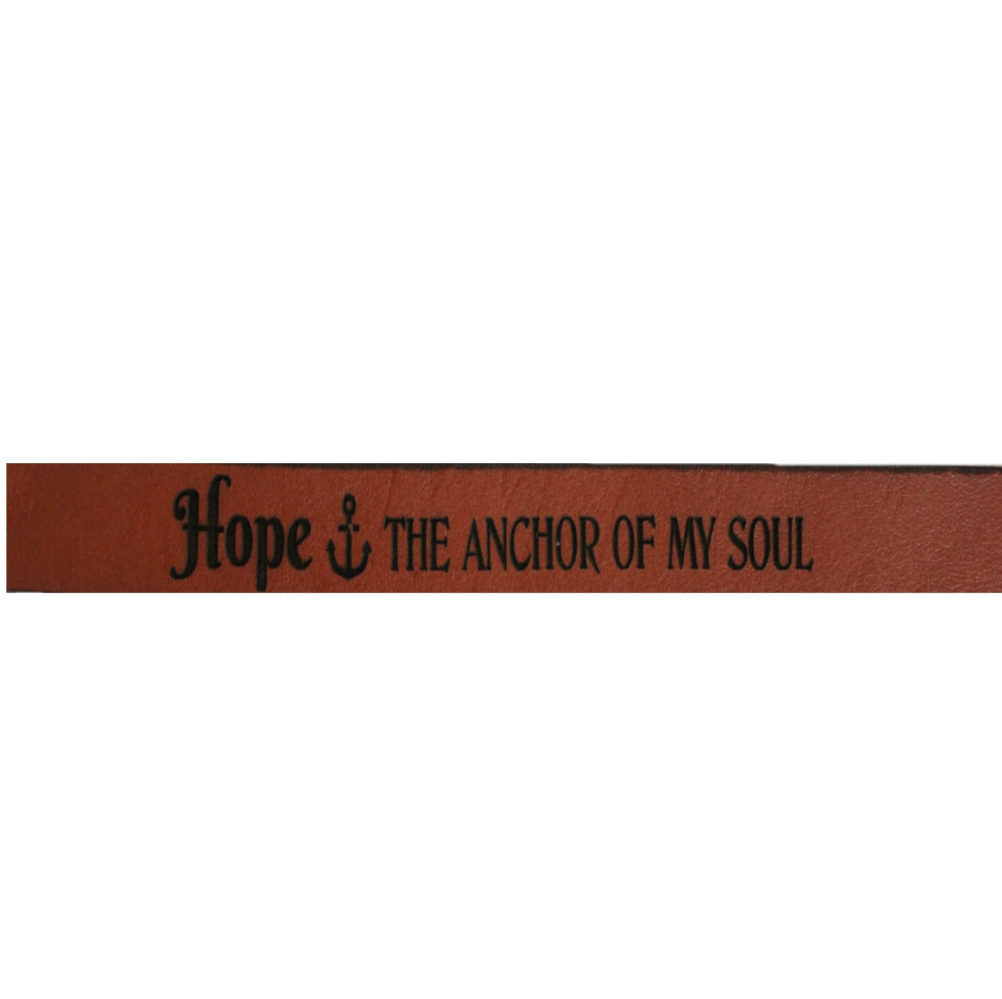 Hope the anchor of my soul - Christian Leather Wristband