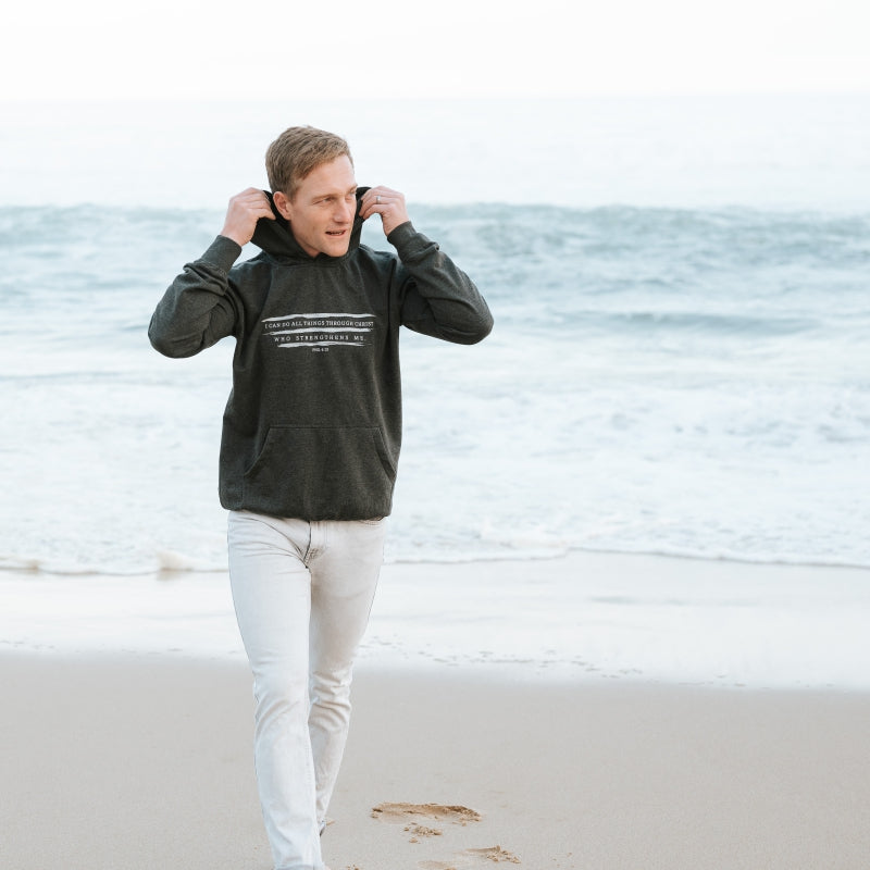 I can do all things - Christian Hoodie (Charcoal)