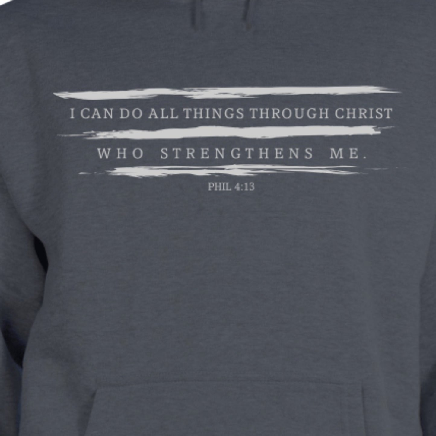 I can do all things - Christian Hoodie (Charcoal)