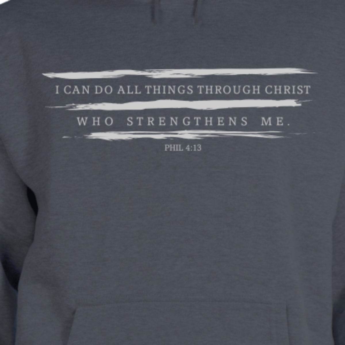 I can do all things - Christian Hoodie (Charcoal)