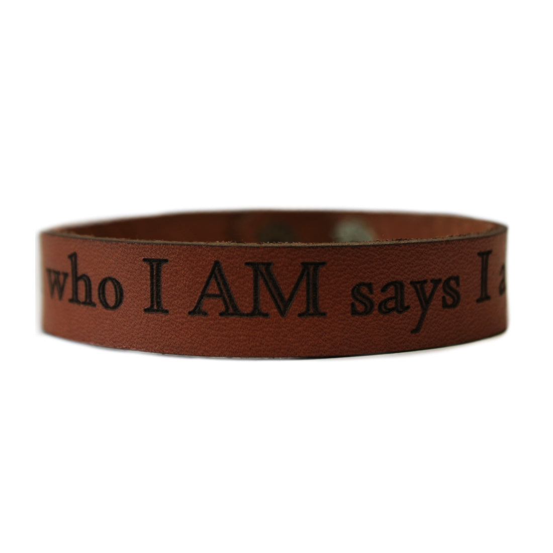 I am who I AM says I am - Christian Leather Wristband