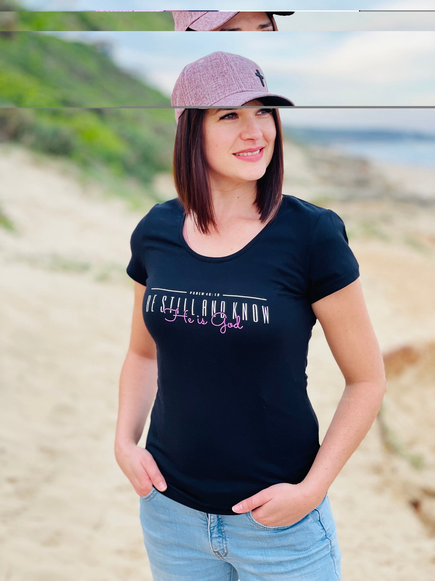 Cross - Christian Cap (Dusty Pink)