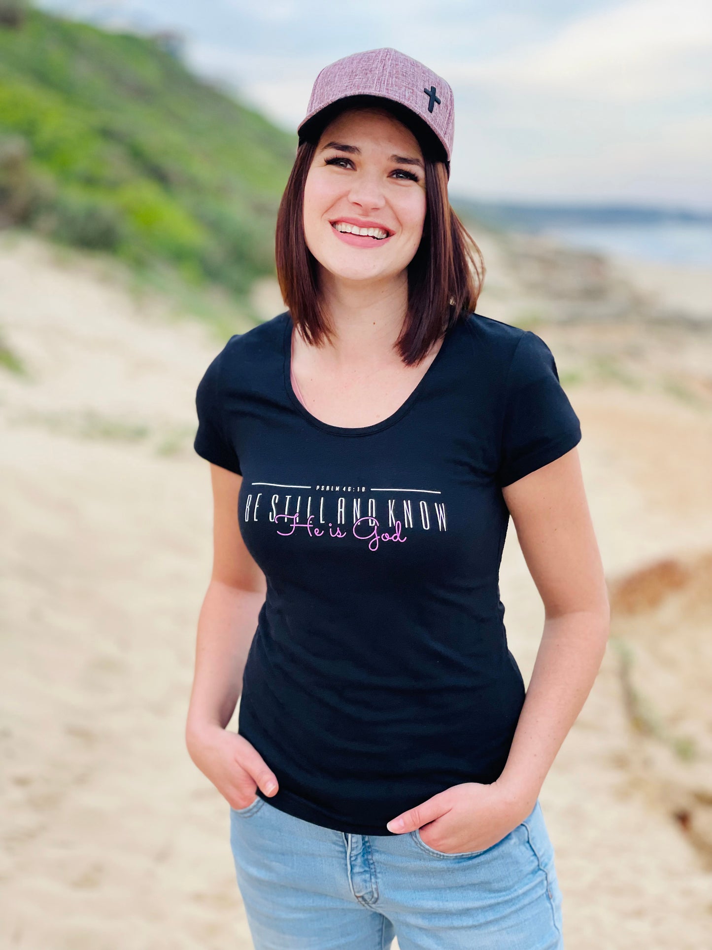 Cross - Christian Cap (Dusty Pink)