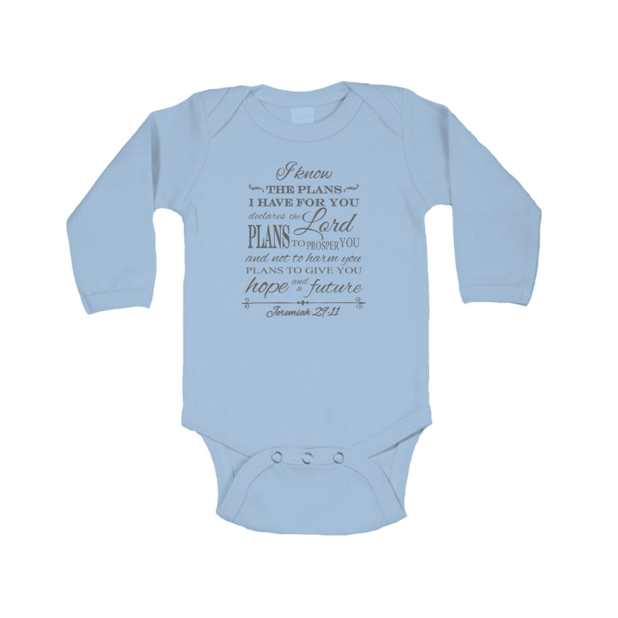 I know the plans I have for you-Christian Baby onesie-Blue- South Africa