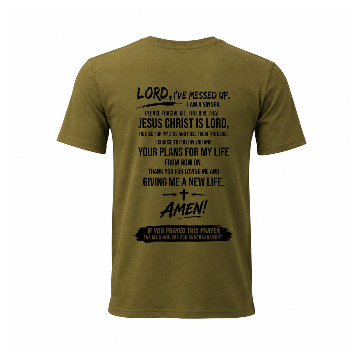 Jesus Saves – Premium Christian T shirt (Olive)