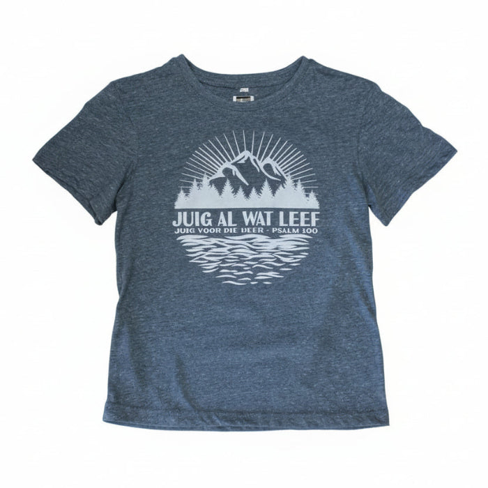 6-7 Juig al wat leef - Christian Kids t-shirt - (Navy)