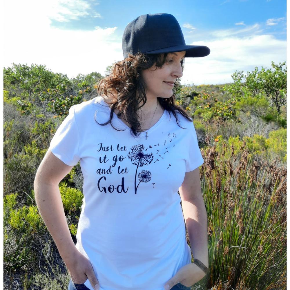White Just let it Go-ladies Christian Tshirt South Africa-ITG Clothing 2