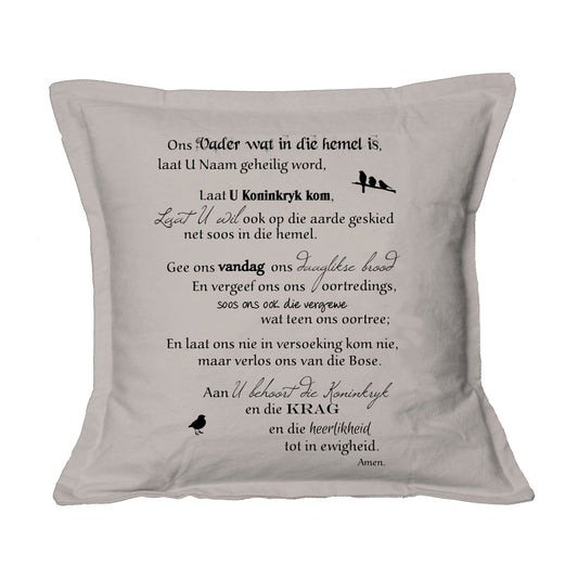 Ons Vader Gebed - Christian Cushion Cover (Stone)