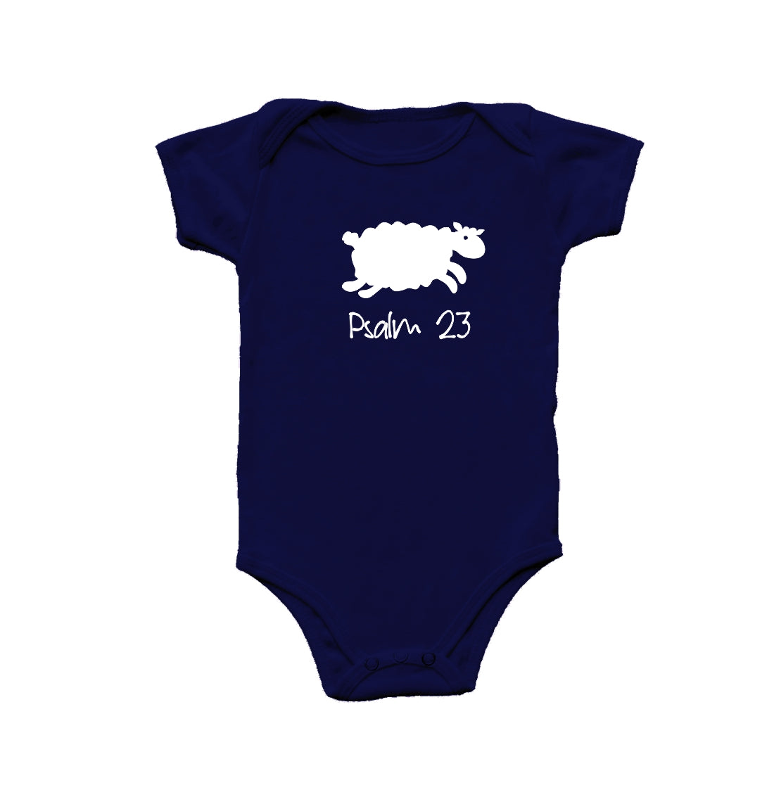 Psalm 23 - Christian Baby Onesie (Navy SS)