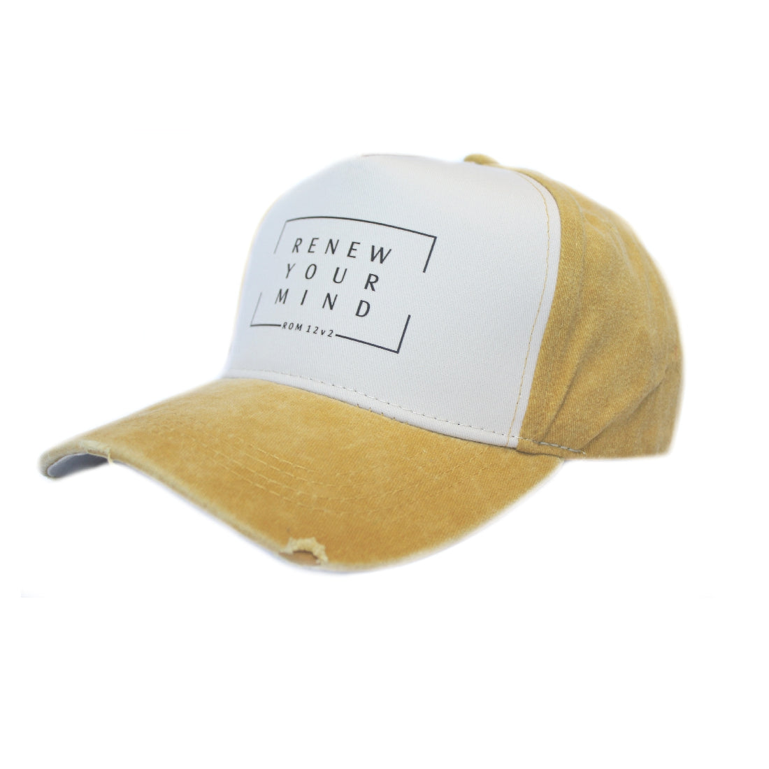 Renew your mind - Christian Cap - (Mustard & Stone)