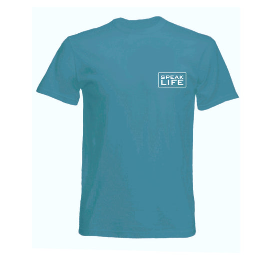 Speak Life – Premium Christian T shirt (Ocean Blue)