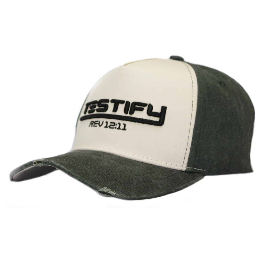 Testify - Christian Cap (Olive and Stone)
