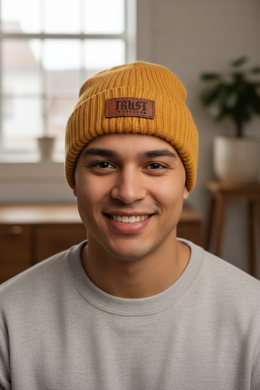 Trust - Christian Beanie (Mustard)