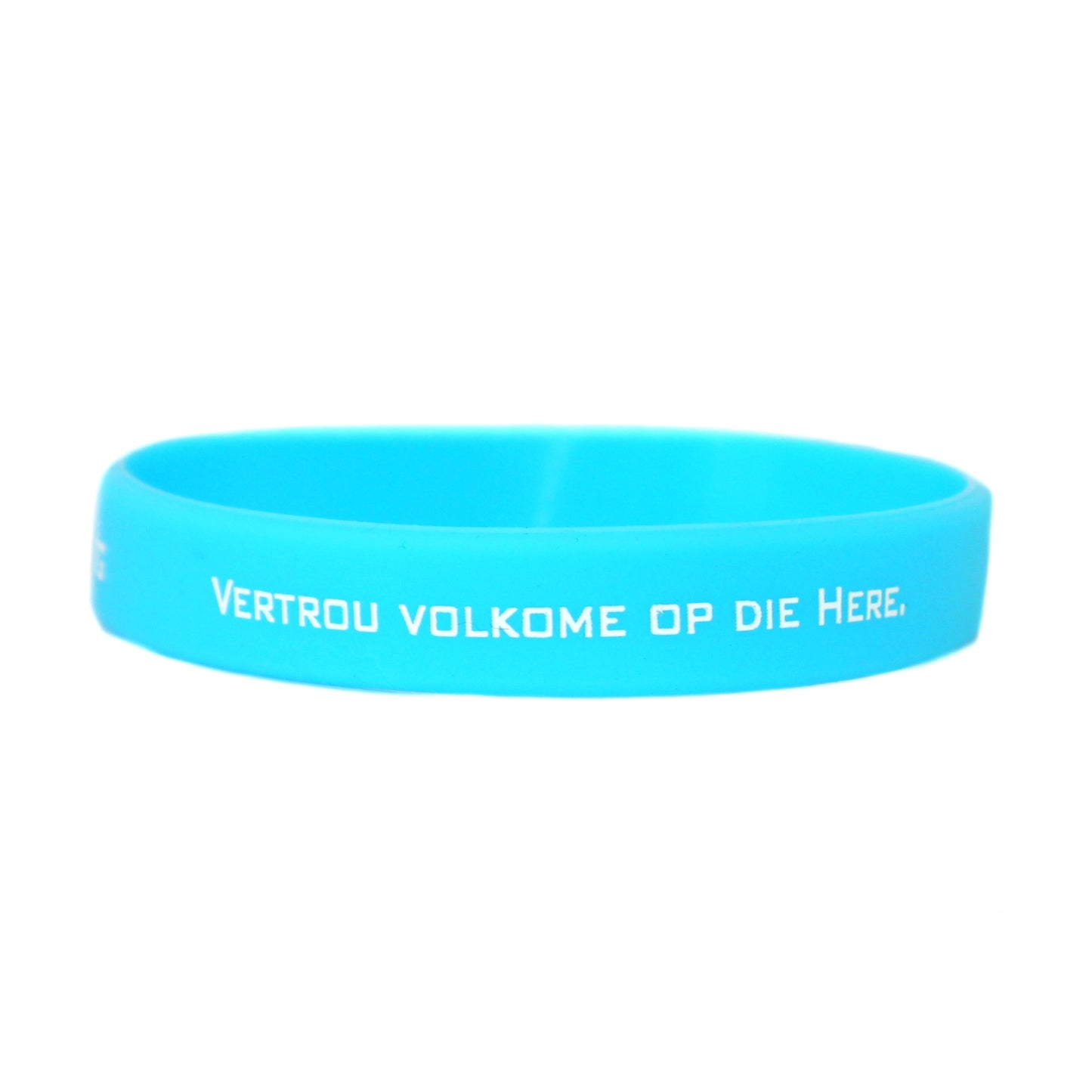 Vertrou Volkome op die Here - Silicone Bands (Light Blue)