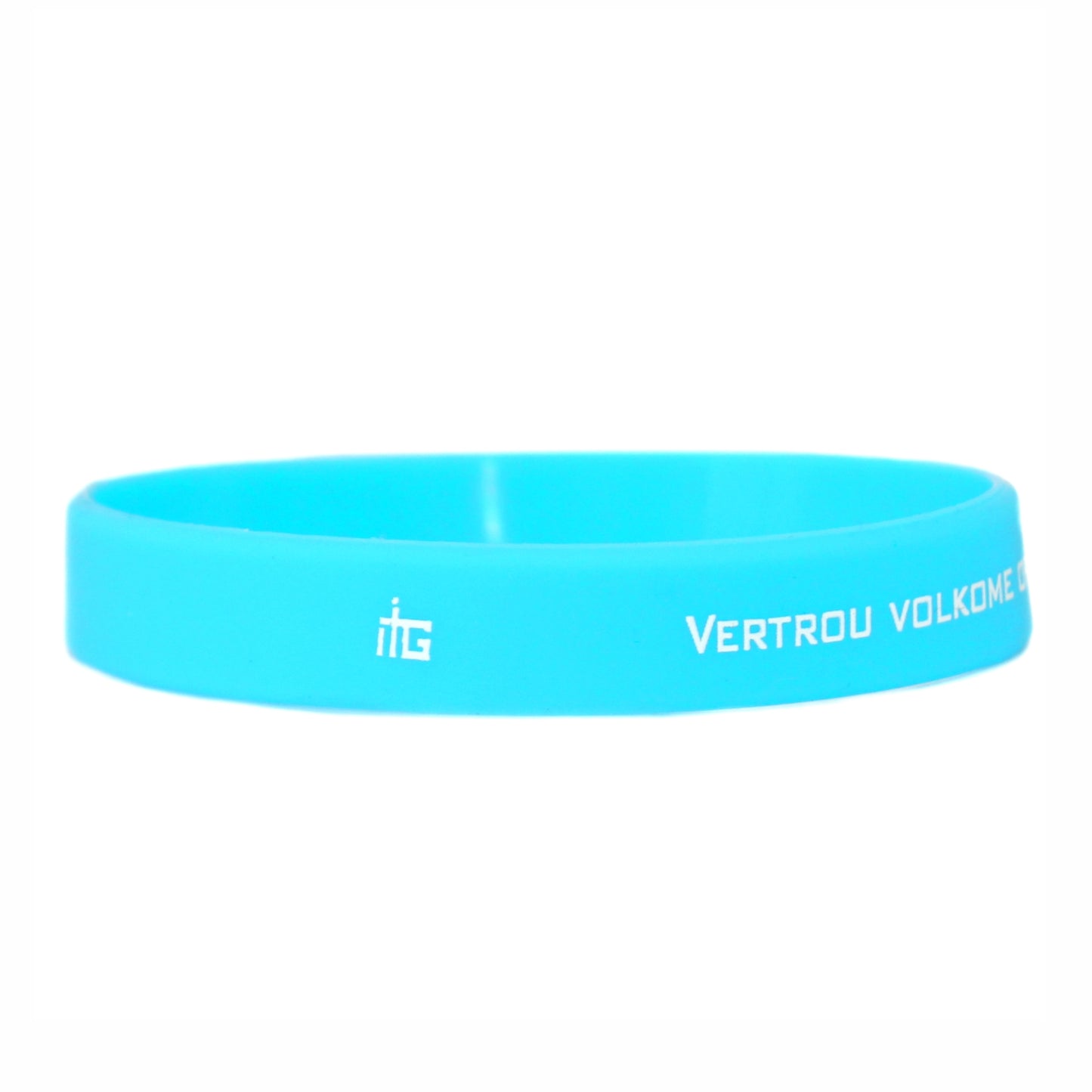 Vertrou Volkome op die Here - Silicone Bands (Light Blue)