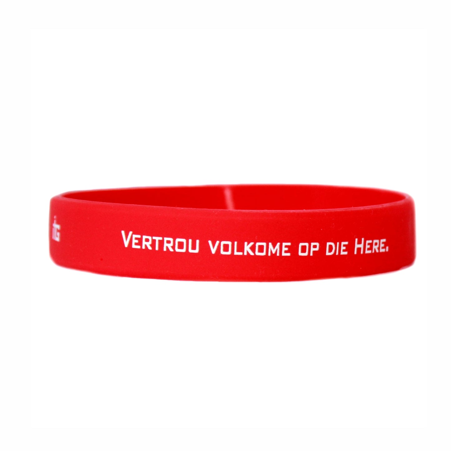 Vertrou Volkome op die Here - Silicone Bands (Red)
