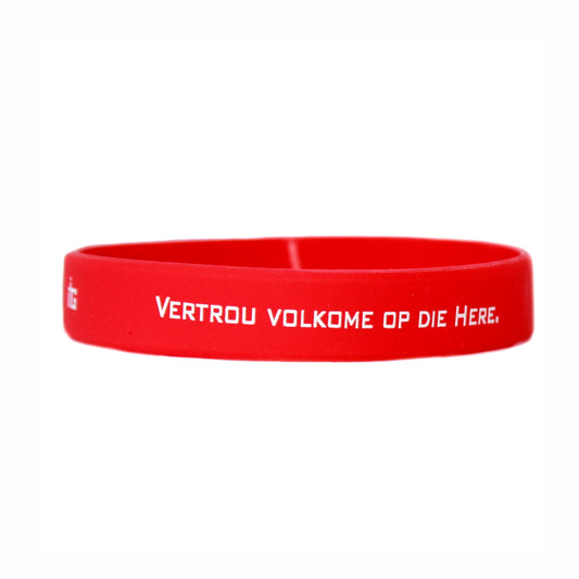Vertrou Volkome op die Here - Silicone Bands (Red)