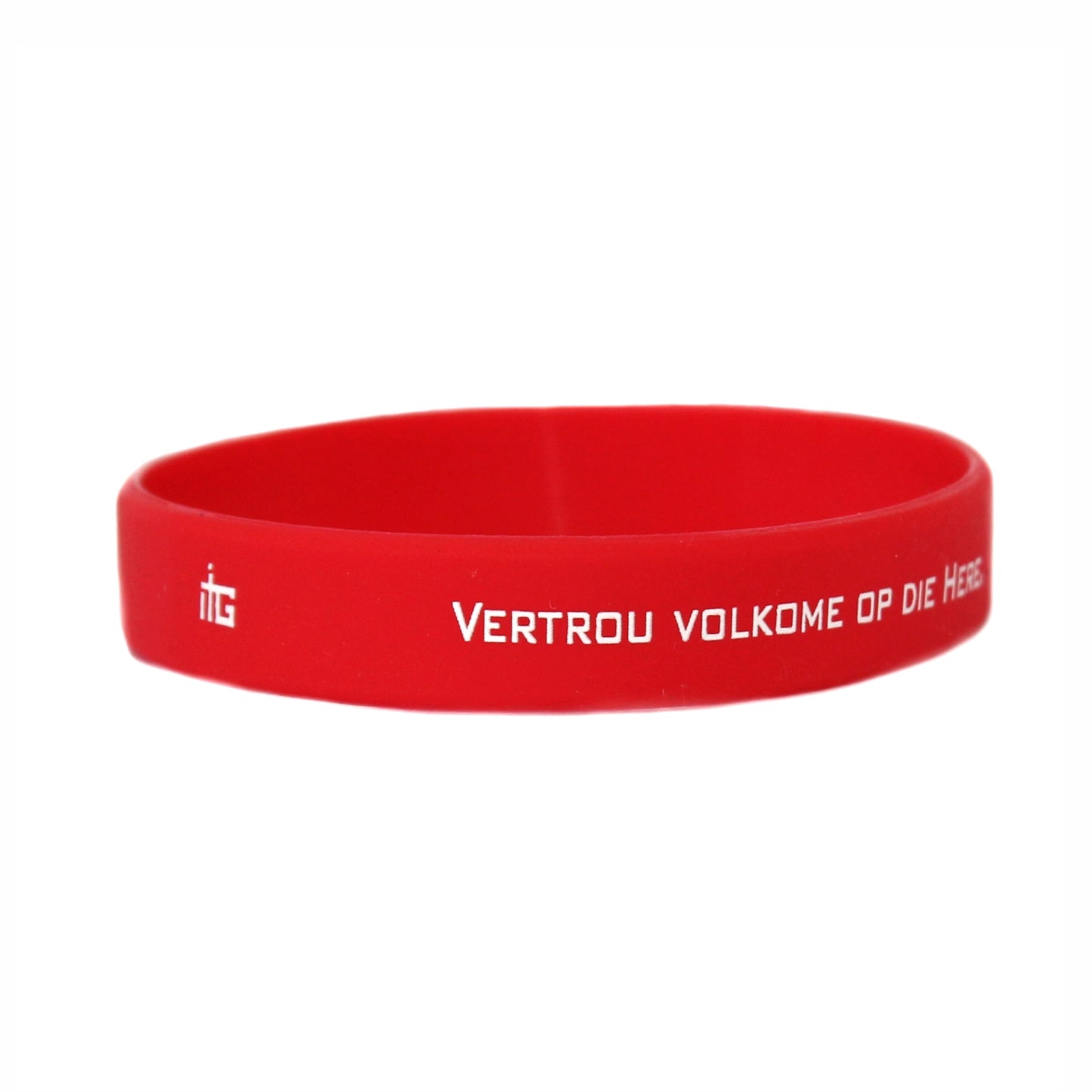 Vertrou Volkome op die Here - Silicone Bands (Red)