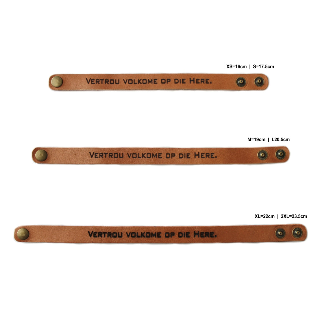 Vertrou Volkome op die Here - Christian Leather Wristband