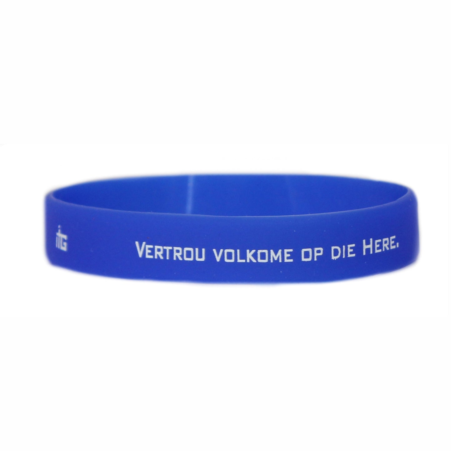 Vertrou Volkome op die Here - Silicone Bands (Blue)