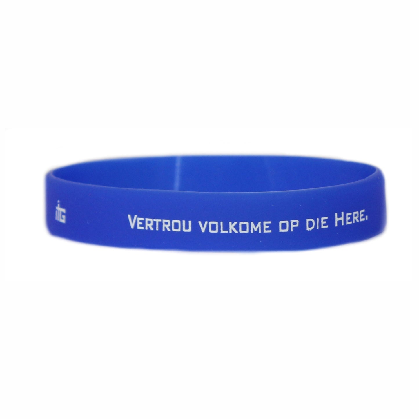 Vertrou Volkome op die Here - Silicone Bands (Blue)