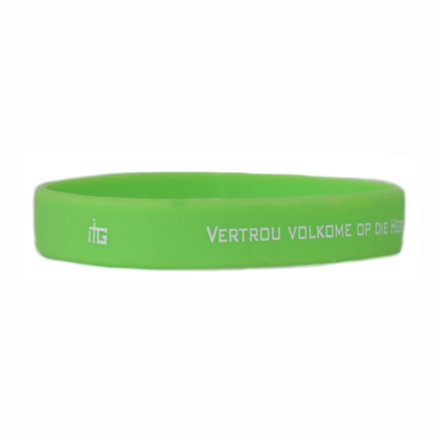 Vertrou Volkome op die Here - Silicone Bands (Light Green)